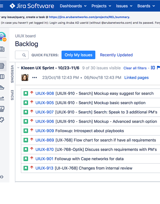 Sprint workflow